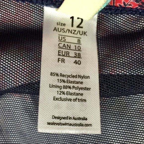 Sea Level Arielle Cross Front Multi Fit One-Piece Swimsuit Size 8 - Picture 10 of 10